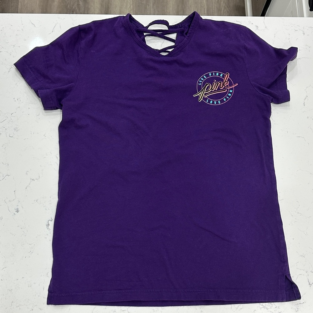 PINK Victoria's Secret Vibrant Purple Tee